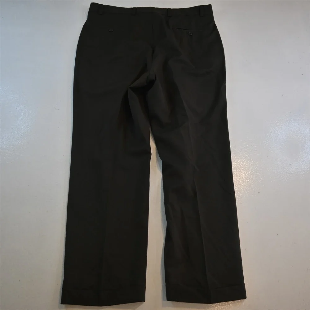 Vtg Y2K Boxy 2000s 44R 36x30 Dark Green‎ 100% Wool Mens Jacket Pants Suit